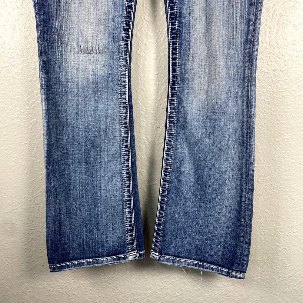 Vtg Y2K Miss Me Loose Fit Bedazzled Sequin Faded Grunge Mcbling Mid Rise Jeans - Picture 4 of 14